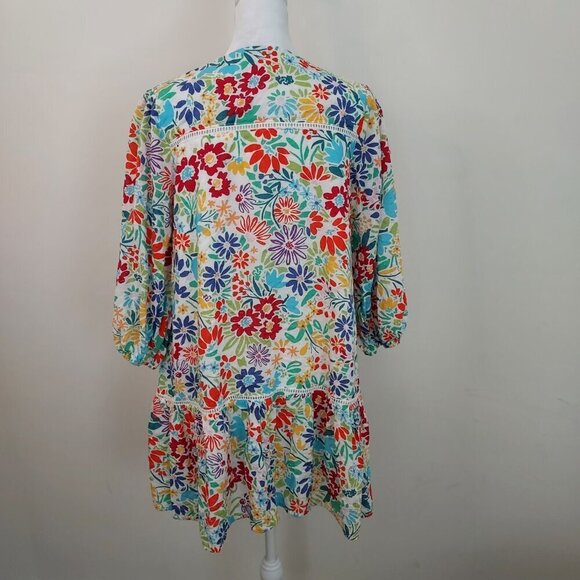 Fate Multi-Color Floral Print Mini Dress Size Small - Picture 6 of 7
